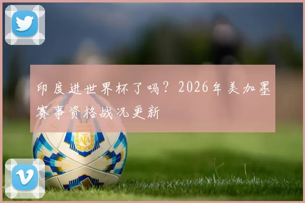 印度进世界杯了吗？2026年美加墨赛事资格战况更新